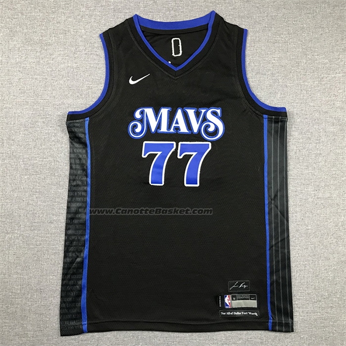 Maglia Bambino Dallas Mavericks Luka Doncic #77 Citta 2023-24 Blu